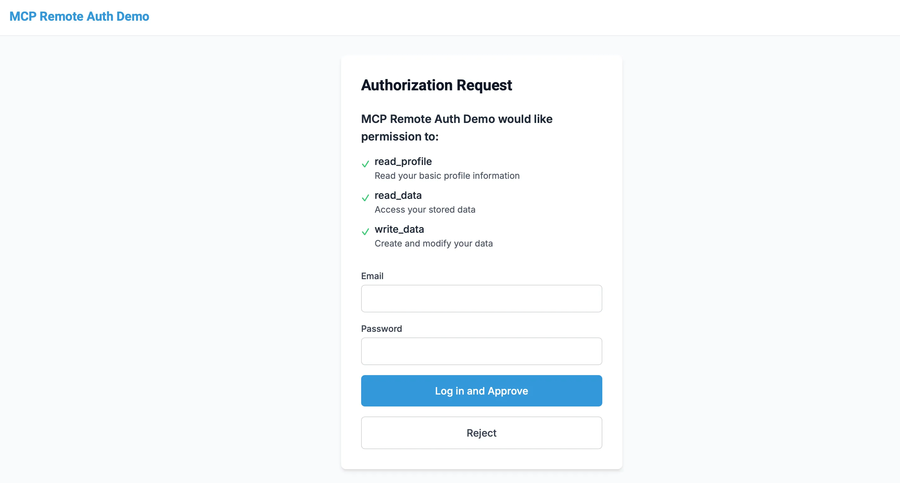 MCP OAuth Login Page